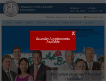Tablet Screenshot of congressmedical.com